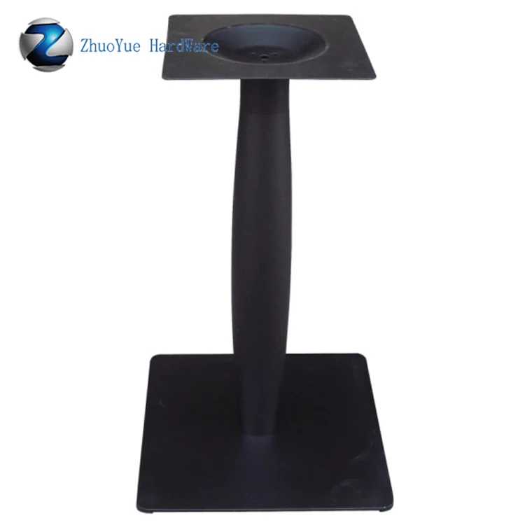 cheap price square black powder spraying restaurant antique metal dining table legs