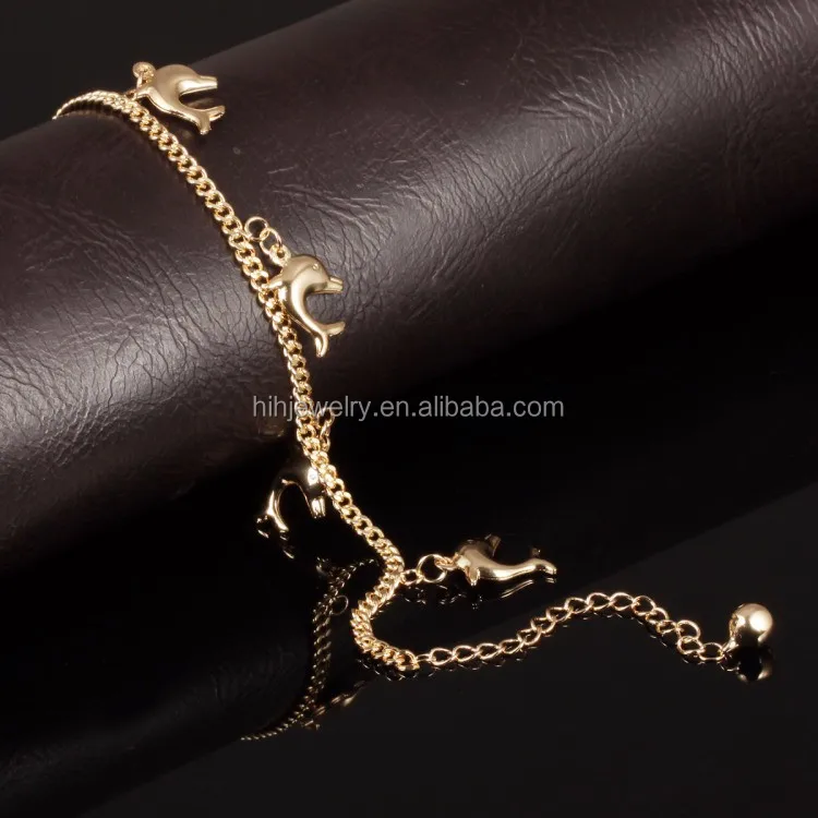 Cute Girls Dolphins Baby 18k Gold Plated Copper Anklet For Women Buy 18k Gold Anklets,Dance
