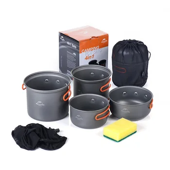 camping cookware set for 4