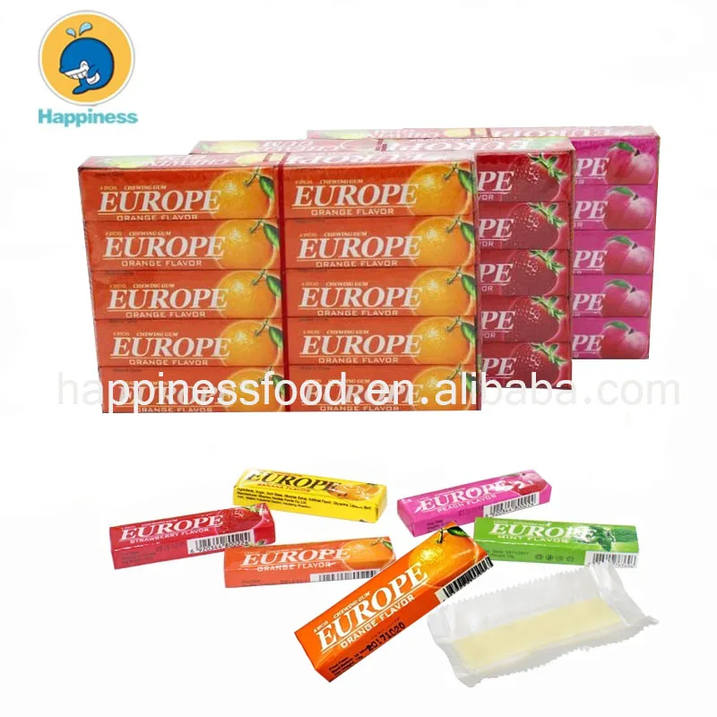 Hot Sale 5 Sticks Fruity Flavors Europe Chewing Gum Buy Europe