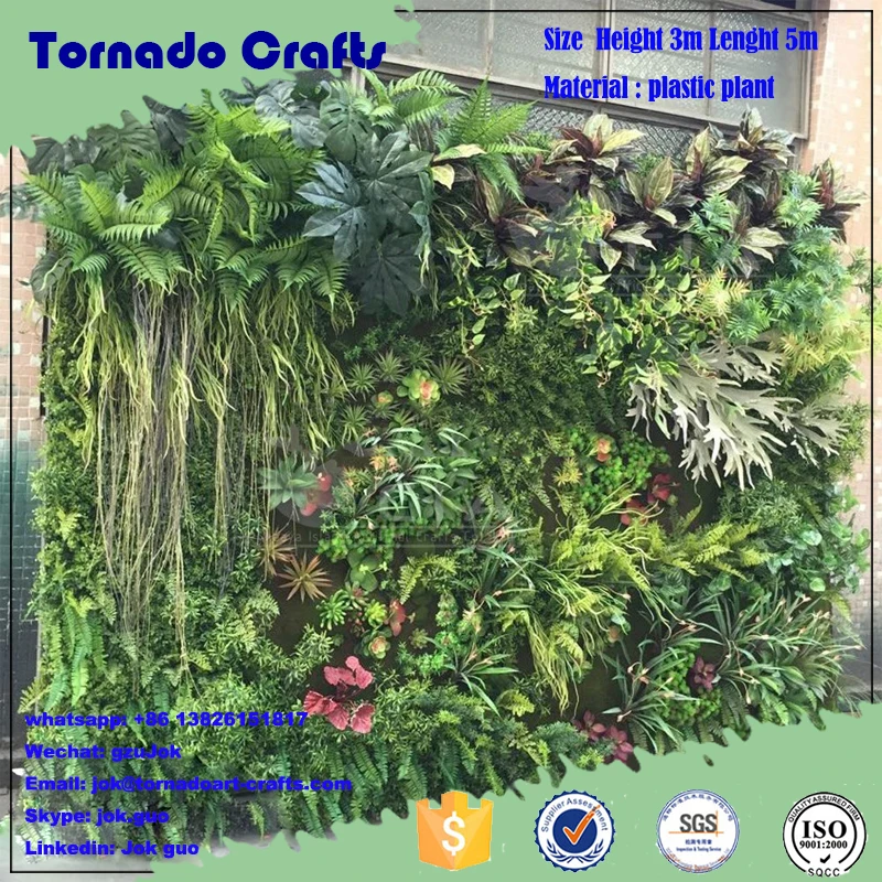 Tornado crafts Wholesale alibaba home decor plastic vertical green wall system customized different types of green wall vertical
