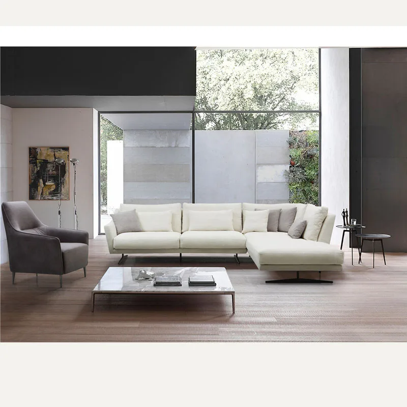 Strong White Fabric Feather Sofa Set Modern Style From Foshan City ...