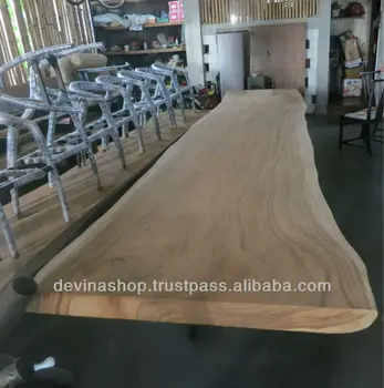 Special Offer 16 4 Ft Acacia Slab Wood Dining Table Of Suar 16 4 Ft Acacia Slab Wood Dining Table Of Suar