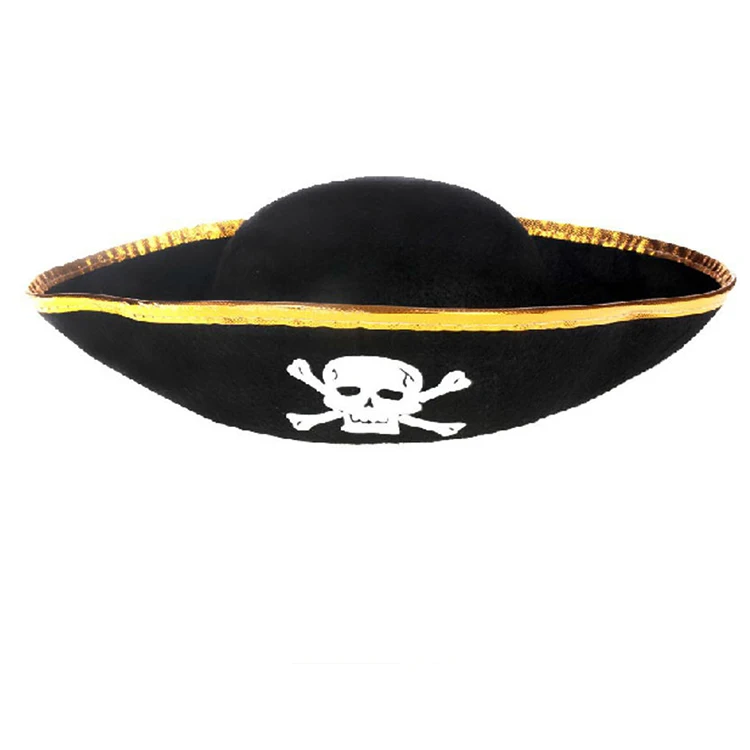 Black Halloween Pirate Hat Pattern With Skull For Sale - Buy Black ...