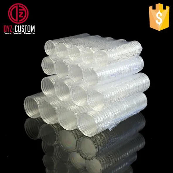 Coin Storage Tubes Round Clear Plastic Coin Collection Holders Buy