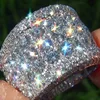 High quality fashion zinc alloy plated diamond ring Groom wedding rings for man