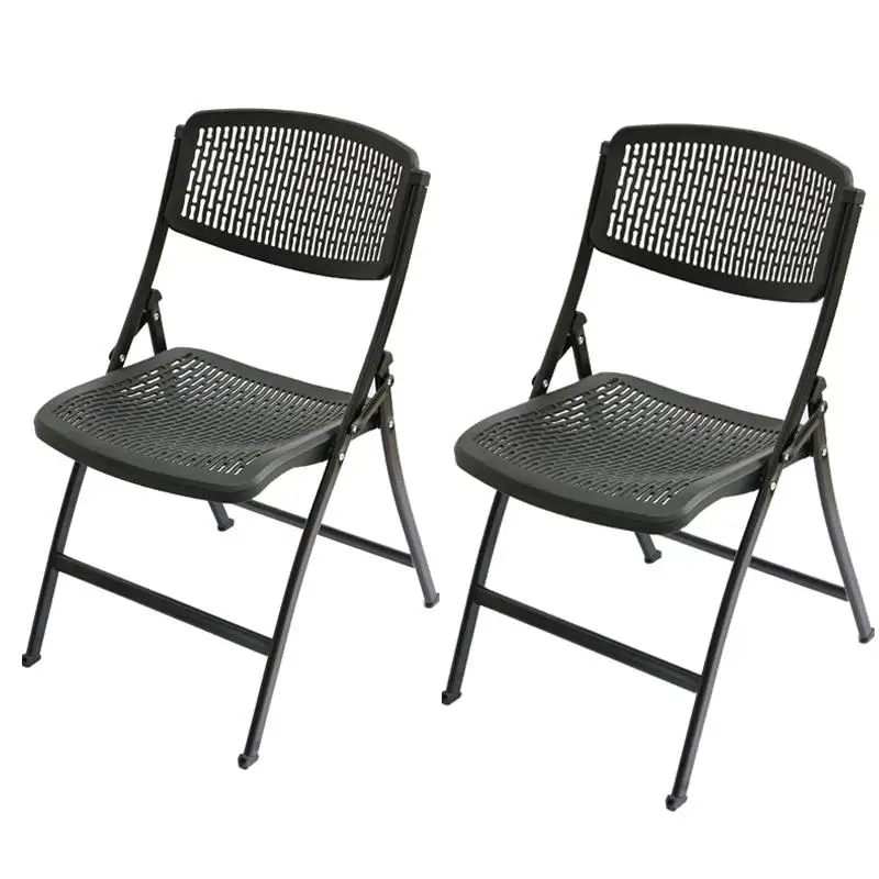 Outdoor Event Durable Black Plastic Mesh Foldable Chair For Banquet ...