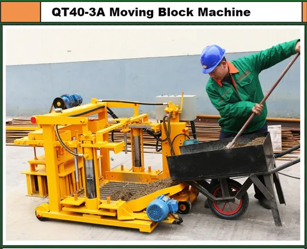 qt40-3 moving block machine block small maching