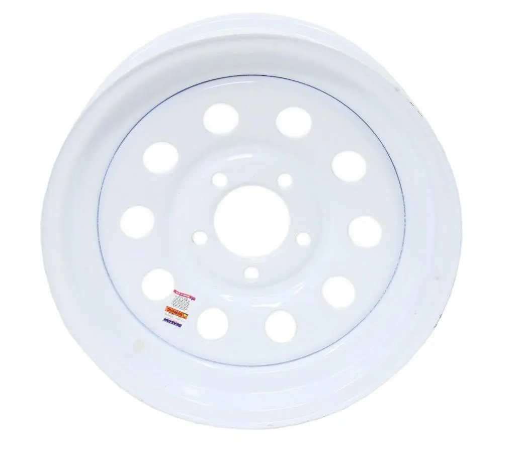 eCustomRim Trailer Wheel Rim #5226 15x6 15" x 6" 5 Hole 4.5" Cntr White Modular