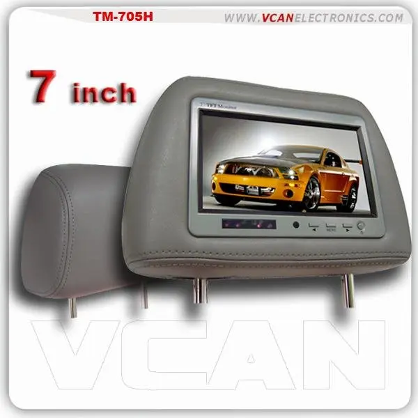 7 Inch Headrest Seven Inch Car Pillow Head Rest Tft Lcd Monitor Zipper