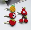 Handmade Felt Fruits Hair Clip Cute Hair Baby Snap Pins Hair Accessories