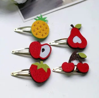 Handmade Felt Fruits Hair Clip Cute Hair Baby Snap Pins Hair