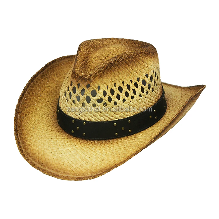 Factory Directly Lemmy Cheap Summer Wide Brim Men Straw Hats Cowboy Hat For Men