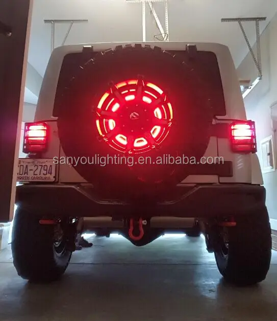 Sanyou 12v Led Spare Tire Jeep Wheel Brake Light Tail Light Kit For