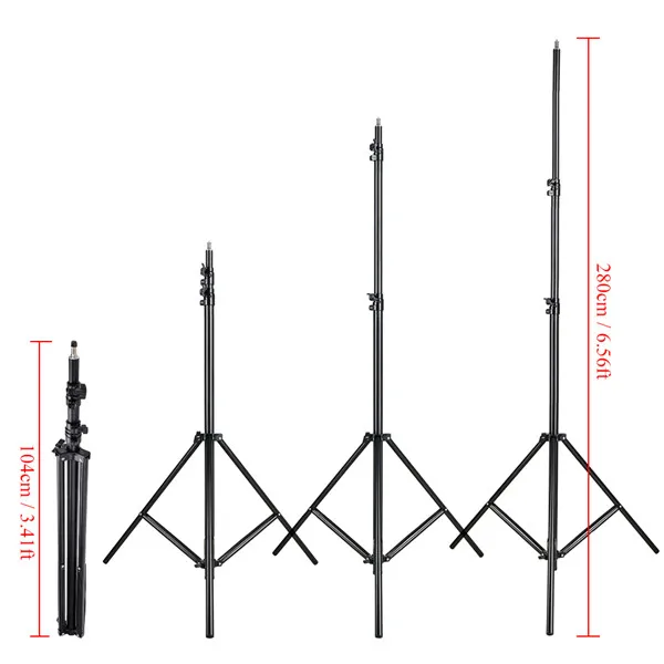 Aluminum Alloy Adjustable Light Stand Tripod 2.8m For Studio Photo
