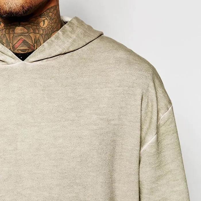 Hot Sale Plain Hoodies No Pocket Blank High Quality Loose Fit Mans