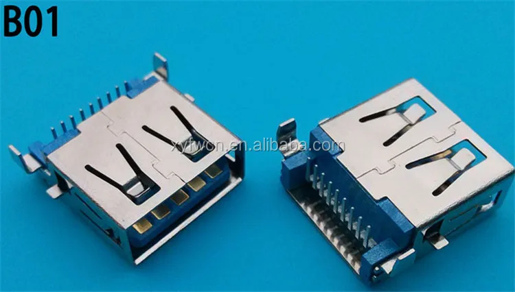 Usb 3.0 A Type Female Solder Connector/90 Degree Straight Jack - Buy 3. ...