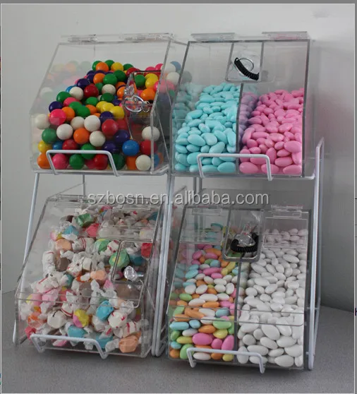 Wholesale Clear Acrylic Candy Box/plastic Candy Containers/plexiglass
