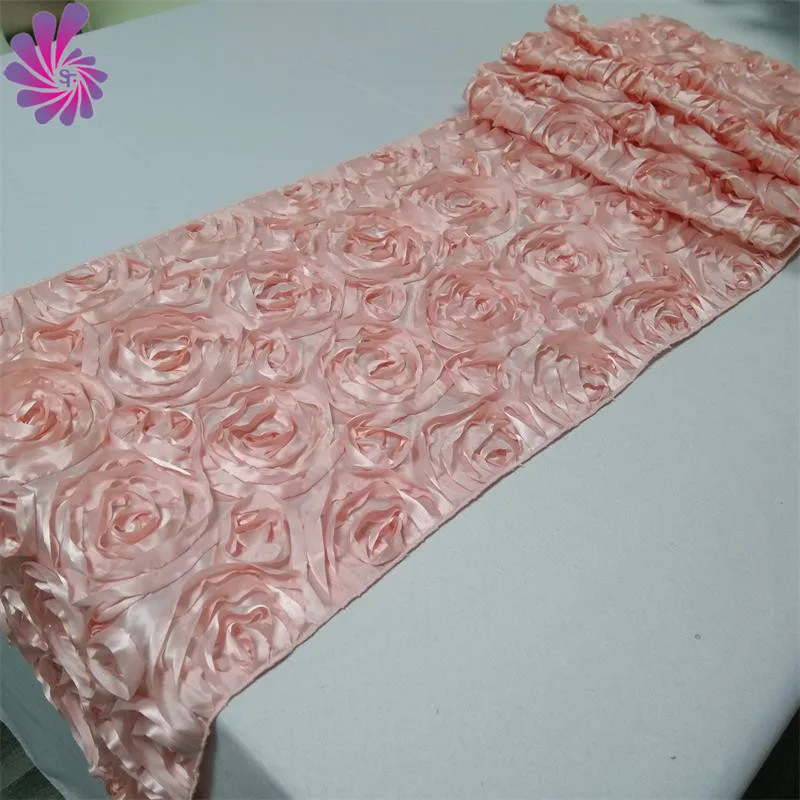 100% Polyester 3D Rose Embroidery Design Fabric for Lady Garment Polyester Embroidery Fabric