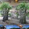My-Dino theme park halloween party decorations tree with the face with bee hive