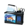 Mini USB LCD Desktop Lamp Light Fish Tank Aquarium LED Clock