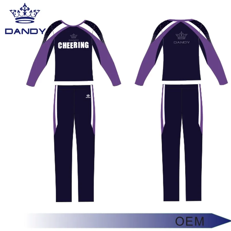 Custom Men's Cheerleading Uniforms Boys Long Sleeve Cheerleading