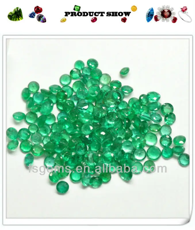 Precious Synthetic Emerald StoneRound 1.4mm with Competitive Emerald Stone  Price Per Carat for Jewelry