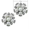 New Product Best Deal Fashion Pearl Rhinestone Button 21x21x14.5mm Hole: 2.5mm 957570