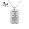 Holy Scripture Tag Necklace in Solid Stainless Steel - COLOSSIANS 3:12