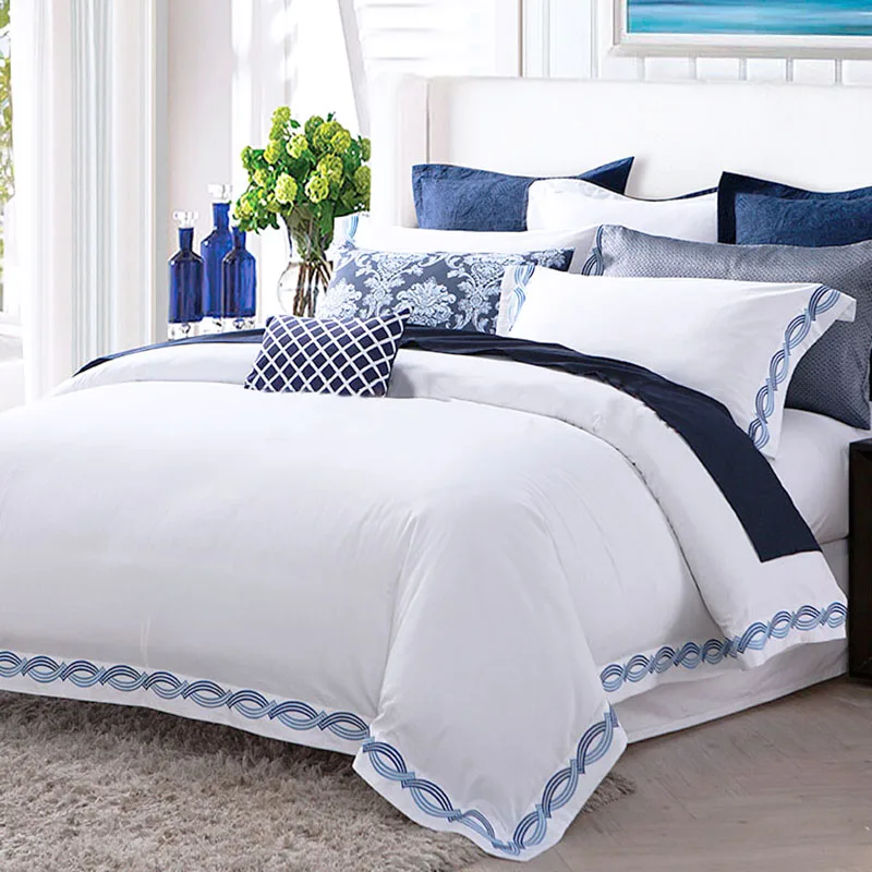 C1 5 Star Luxury Bedding Set 100 Cotton 40s 200tc Plain White Hotel Linen Buy White Hotel