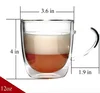 Wholesale Cheap Double Walled Coffee Cup High Borosilicate Glass
