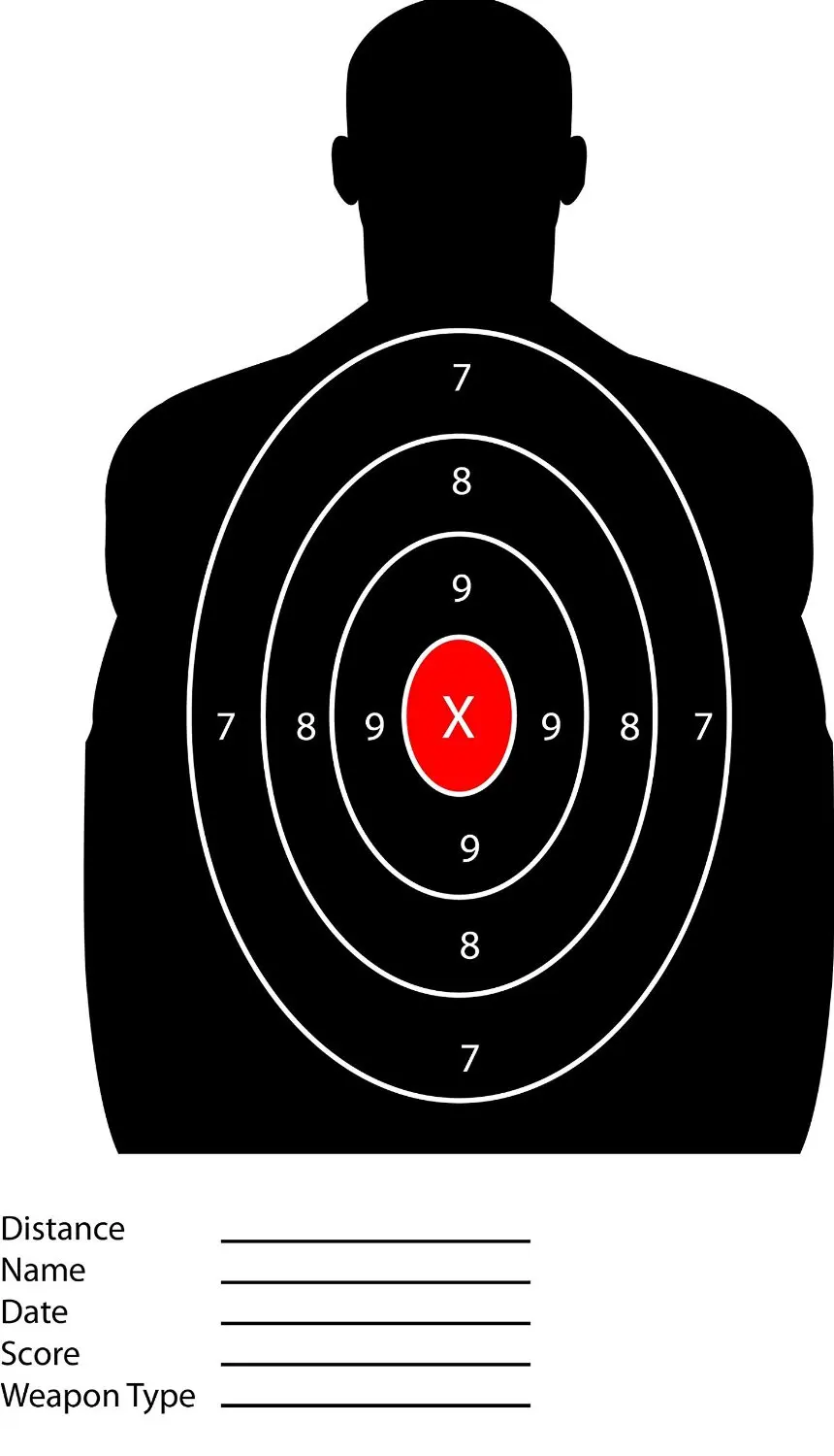 Buy Black Silhouette Red Center Target Police Military Style Training Targets In Cheap Price On Alibaba Com