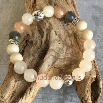 Wm17082944 Zen Jewelry Meditation Beads Rose Quartz White Onyx Agate Wm17082944 Zen Jewelry Meditation Beads Rose Quartz White Onyx Agate Smoky Crystal