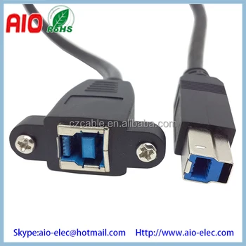 Usb 3 0 B Male To Female Extension Cable With Screw Holes Can