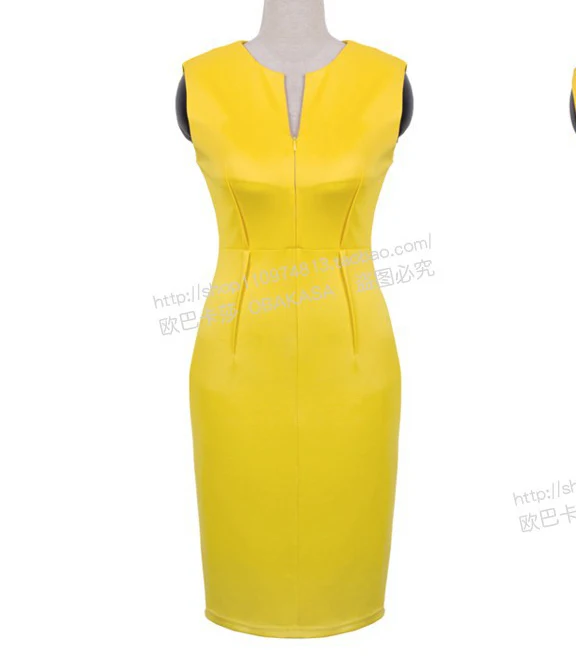 Yellow business dress Yellow business dress