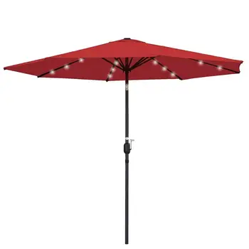 Solar Led Offset Patio Umbrella Outdoor Umbrella W Easy Tilt Adjustment Buy Patio Umbrella Outdoor Umbrella Umbrella Outdoor Product On Alibaba Com