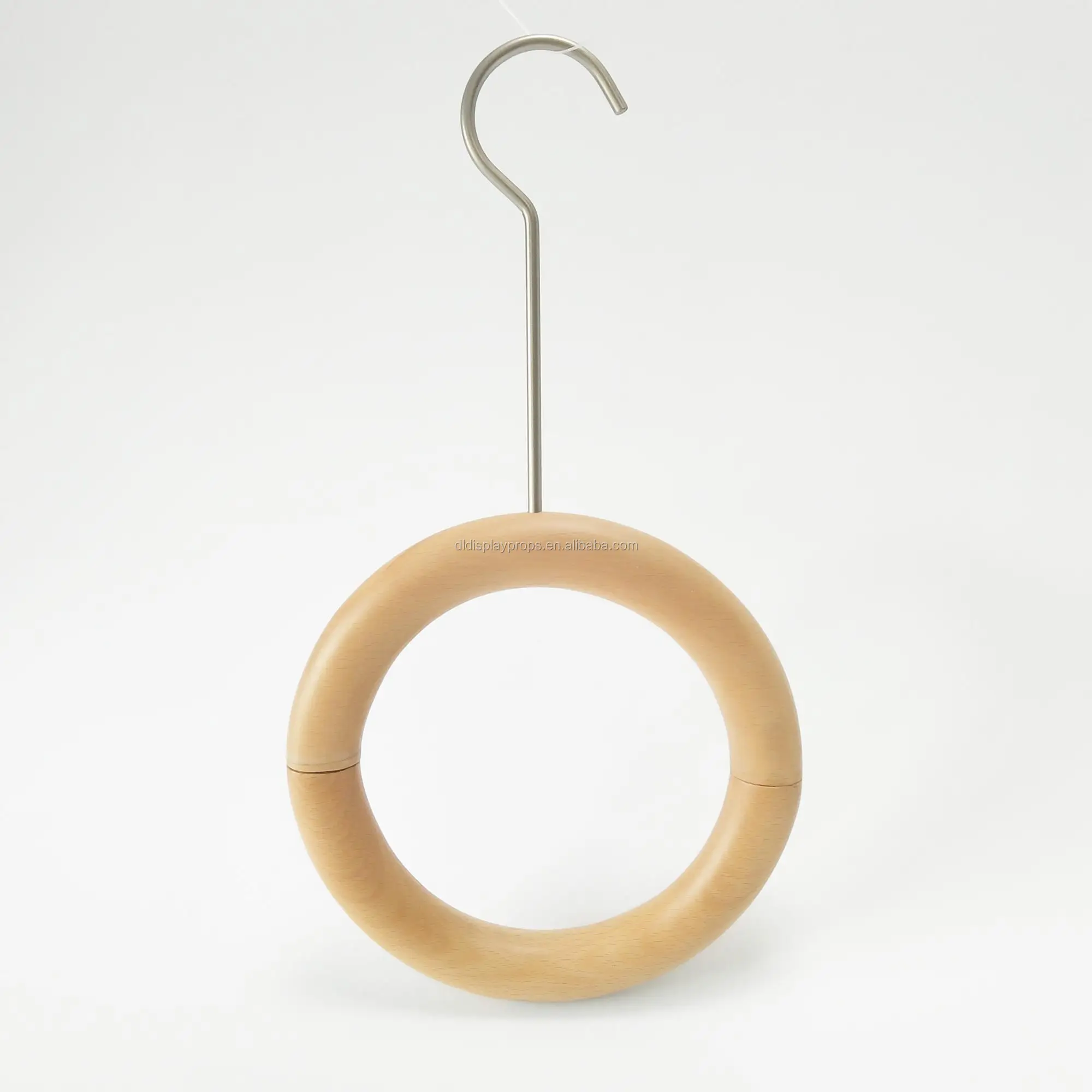 New Products Beech Wood Ring Circle Hanger Dls87 Hanging Scarf Hangers