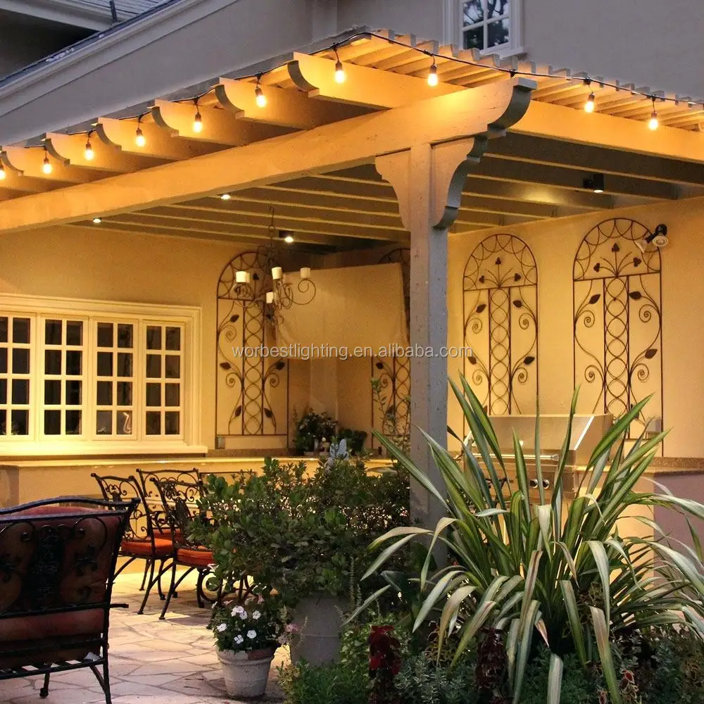 Led Outdoor Commercial String Lights Ul 48 Feet 15 Sockets 2w Led Outdoor Commercial String Lights Ul