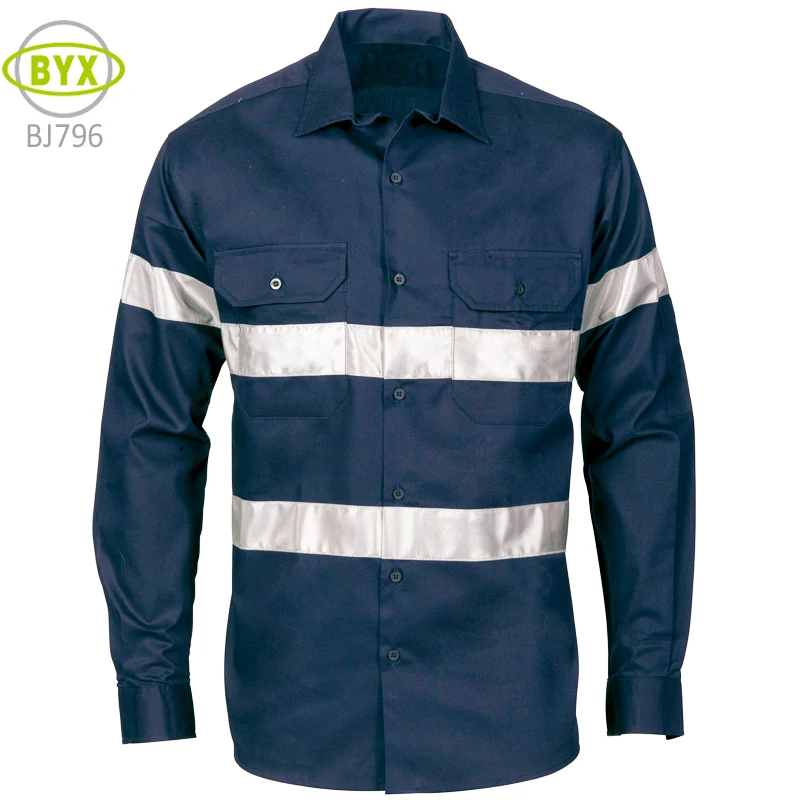 High Visibility Button Long Sleeve Construction Shirts Reflective - Buy ...