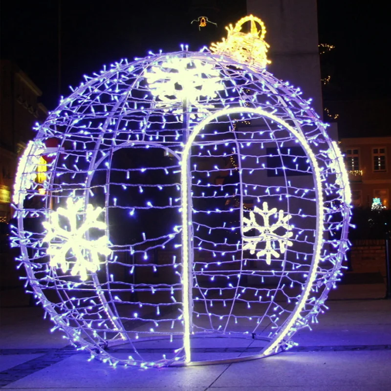 Outdoor Large Christmas Decorations Oversize Led Bauble Ornament ...
