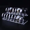 Unique Design Acrylic 2-Tier Wrist Watch Bracelet Display Rack Stand Holder for Retail Shop