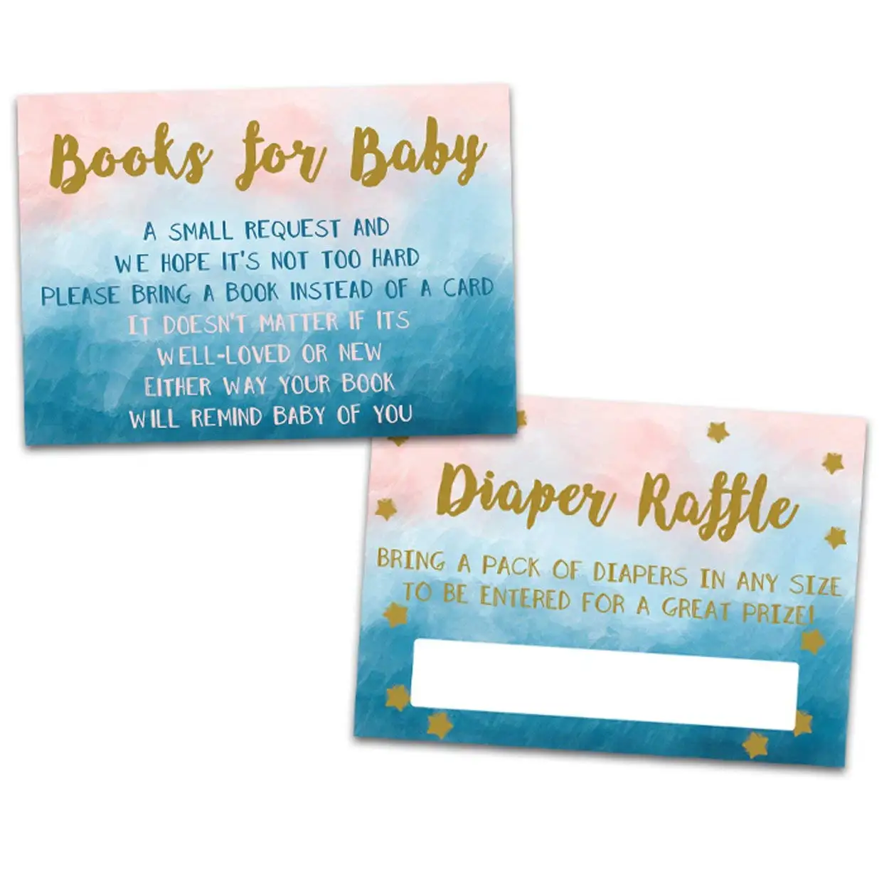Love You to The Moon and Back 50 Count Your Main Event Prints Moon Bear Book Request Cards Twinkle Twinkle Little Star Boy Moon Bear Baby Shower Diaper Raffle Cards