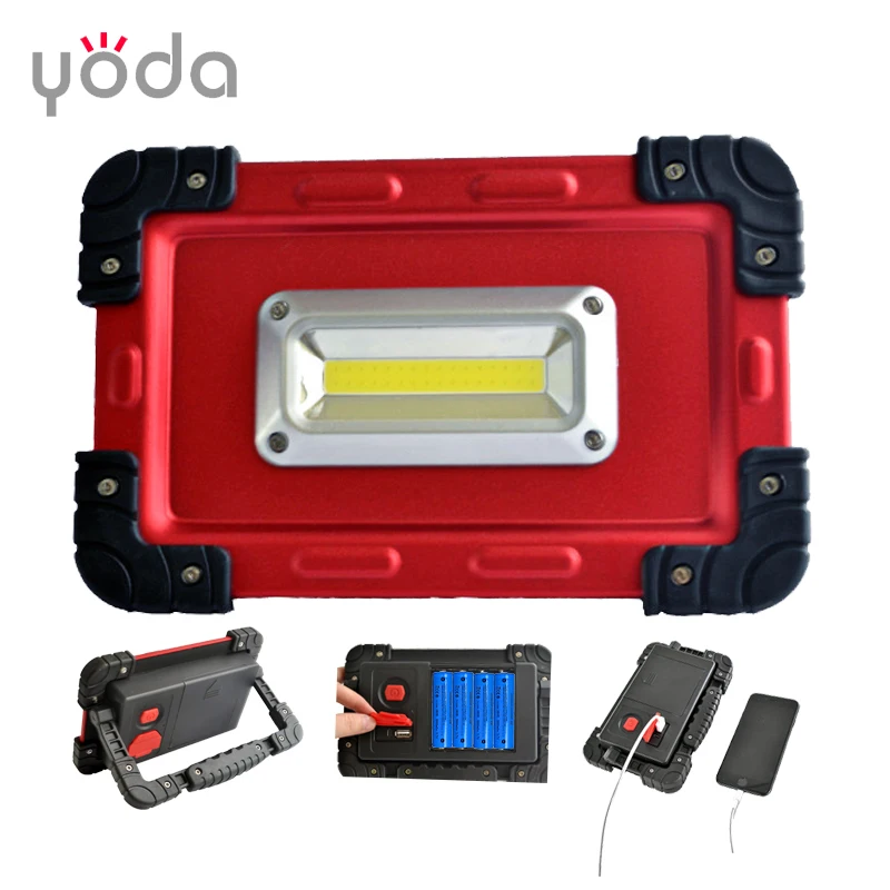 Portable christmas 2000 lumens cob usb rechargeable ip65 outdoor waterproof led flood light 30w