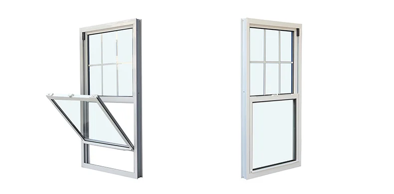 Australian standard aluminium frame single hung sliding glass windows for sale