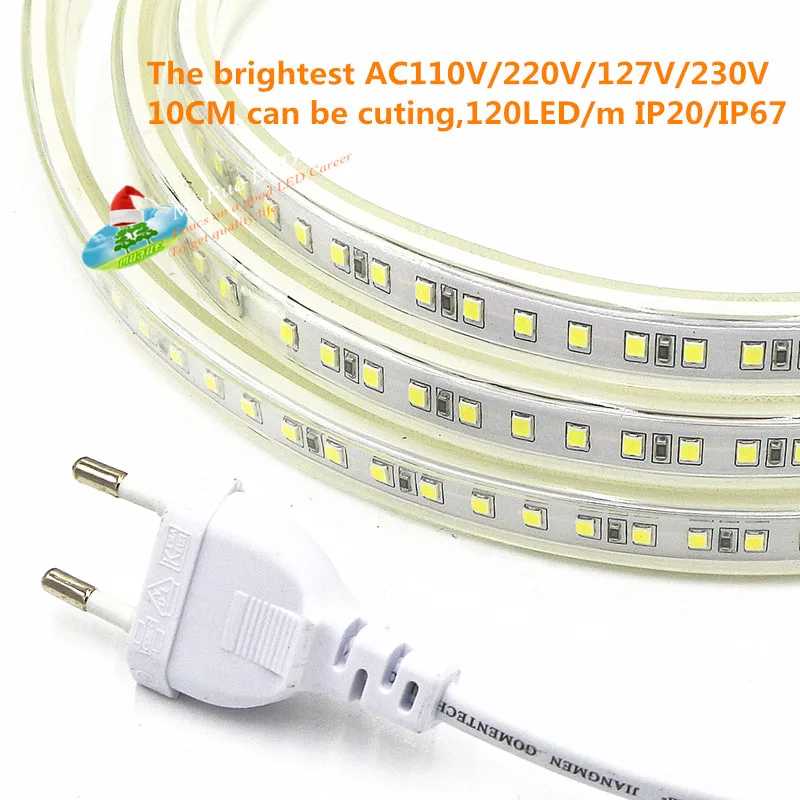 10cm as a unit 220v dimmable led strip lights 5m/rolls