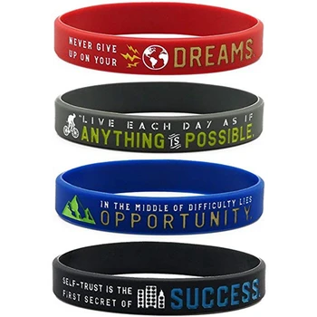 Custom Silicone Wristbands With Quote Rubber Bracelets For Fitness Workout Crossfit Basketball Weight Training Custom Silicone Wristbands With Quote Rubber Bracelets For Fitness Workout Crossfit Basketball Weight Training