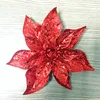 Easter supplies christmas 12cm glitter hand painting decoration poinsettia flower