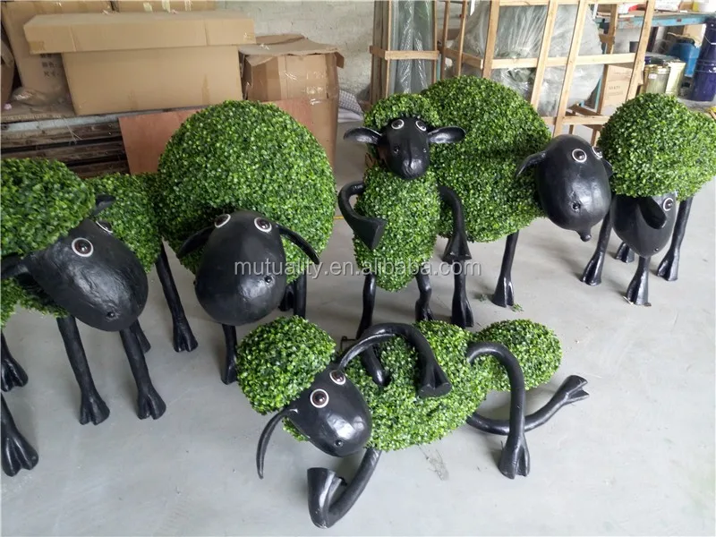 Endearing Numbers Of Sheep Artificial Topiary Animal Topiary Frame For
