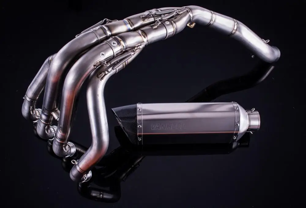 Zx10r Motorcycle Titanium Modified Exhaust Muffler Pipe System Parts