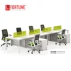 Space saving 8 person linear workstations cubicle(FOH-N4828)